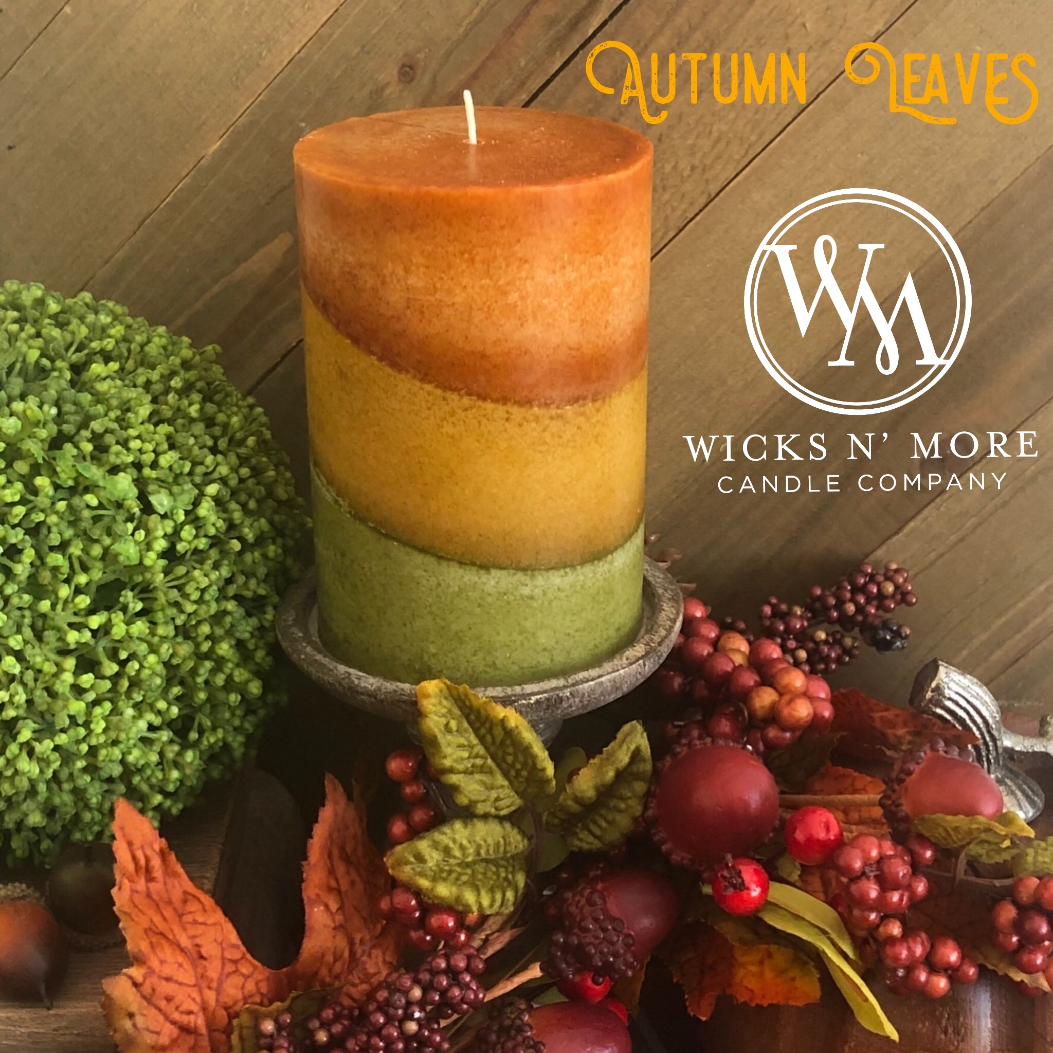 Autumn Leaves Candle - Wicks N' More Candle Company