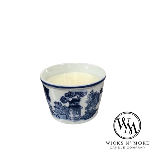 Blue Willow Chinoiserie Scented 3-wick Candle