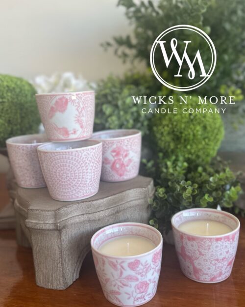 Pink Chinoiserie Scented Candle