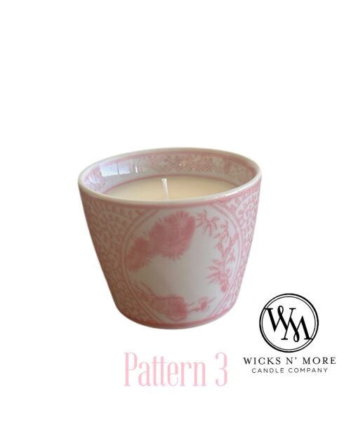 Pink Chinoiserie Scented Candle